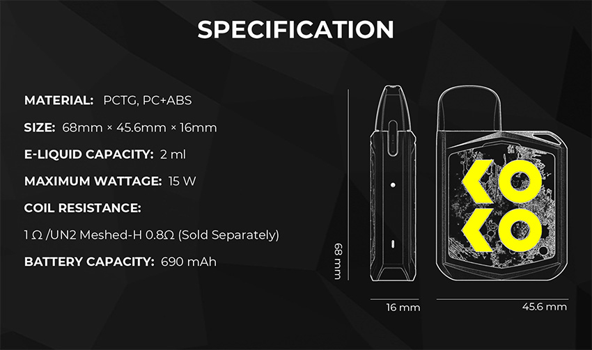 Caliburn KOKO Prime Pod System by Uwell