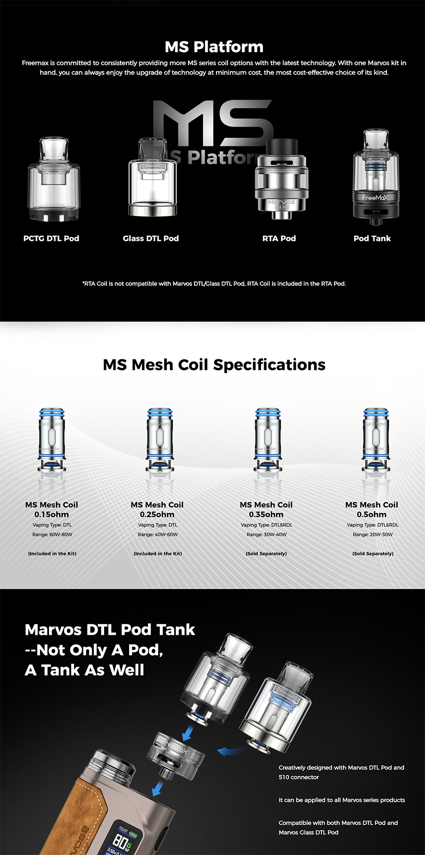 FreeMax Marvos S 80W Kit