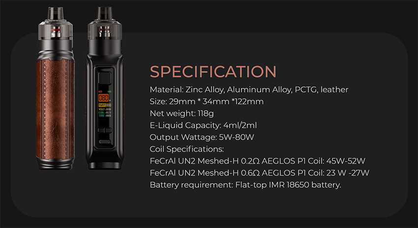 UWELL AEGLOS P1 80W Pod Mod Kit