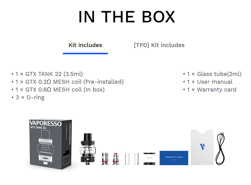 Vaporesso GTX 22 Tank 3.5ml